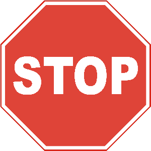علامة قف حمراء مثمنة